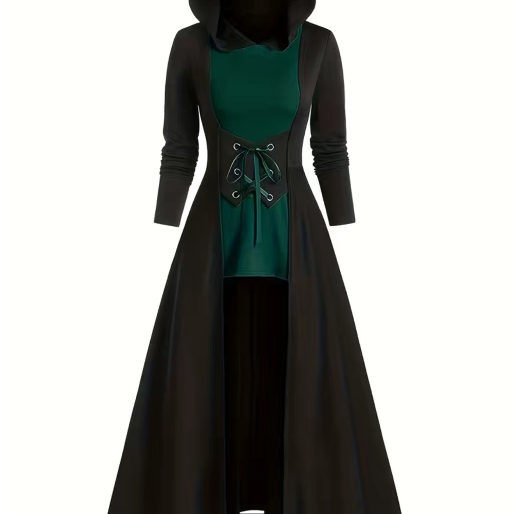 Gothic Hooded Cloak Dress